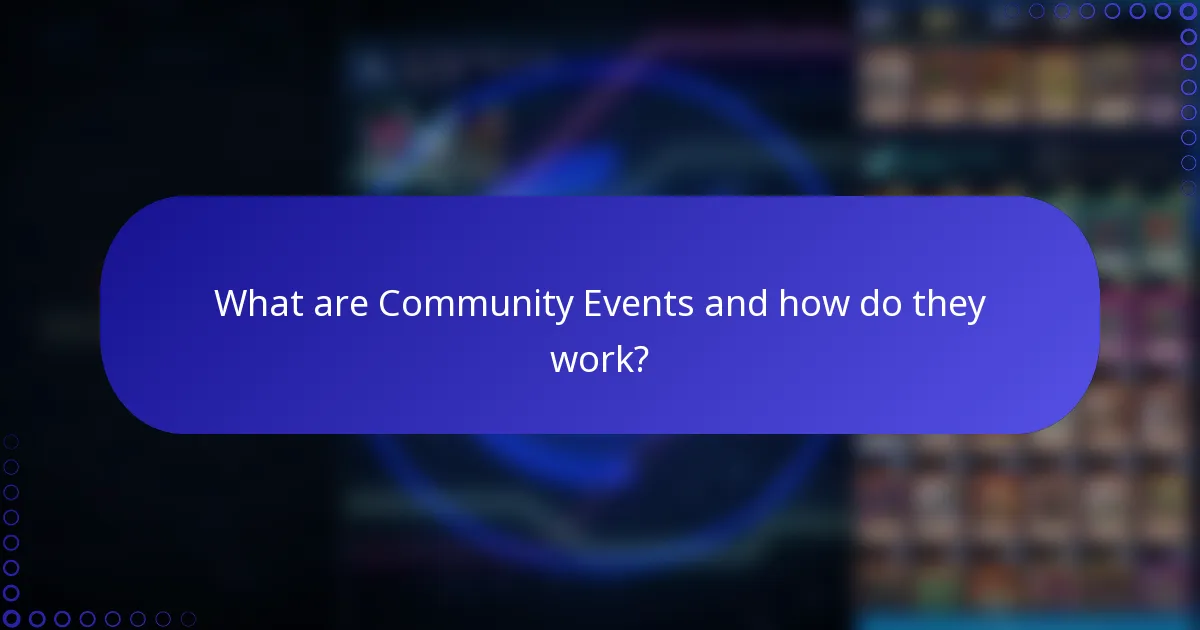 What are Community Events and how do they work?