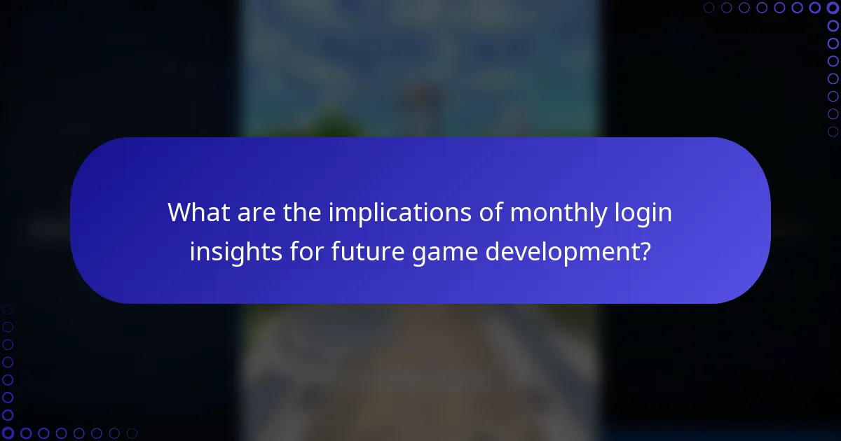 What are the implications of monthly login insights for future game development?